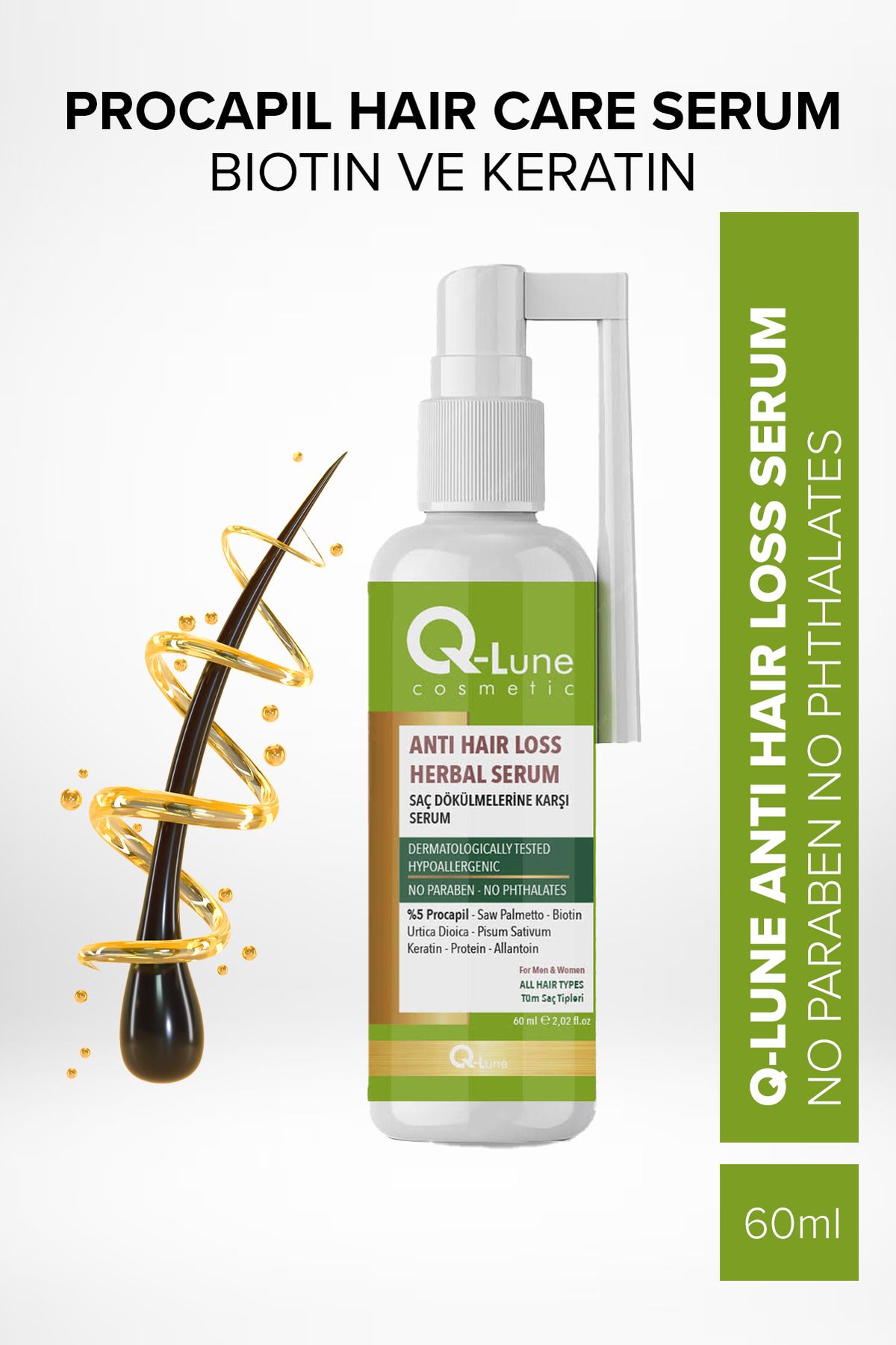 اسپری گیاهی ضد ریزش مو Q Lune حجم 60ml - Image 7