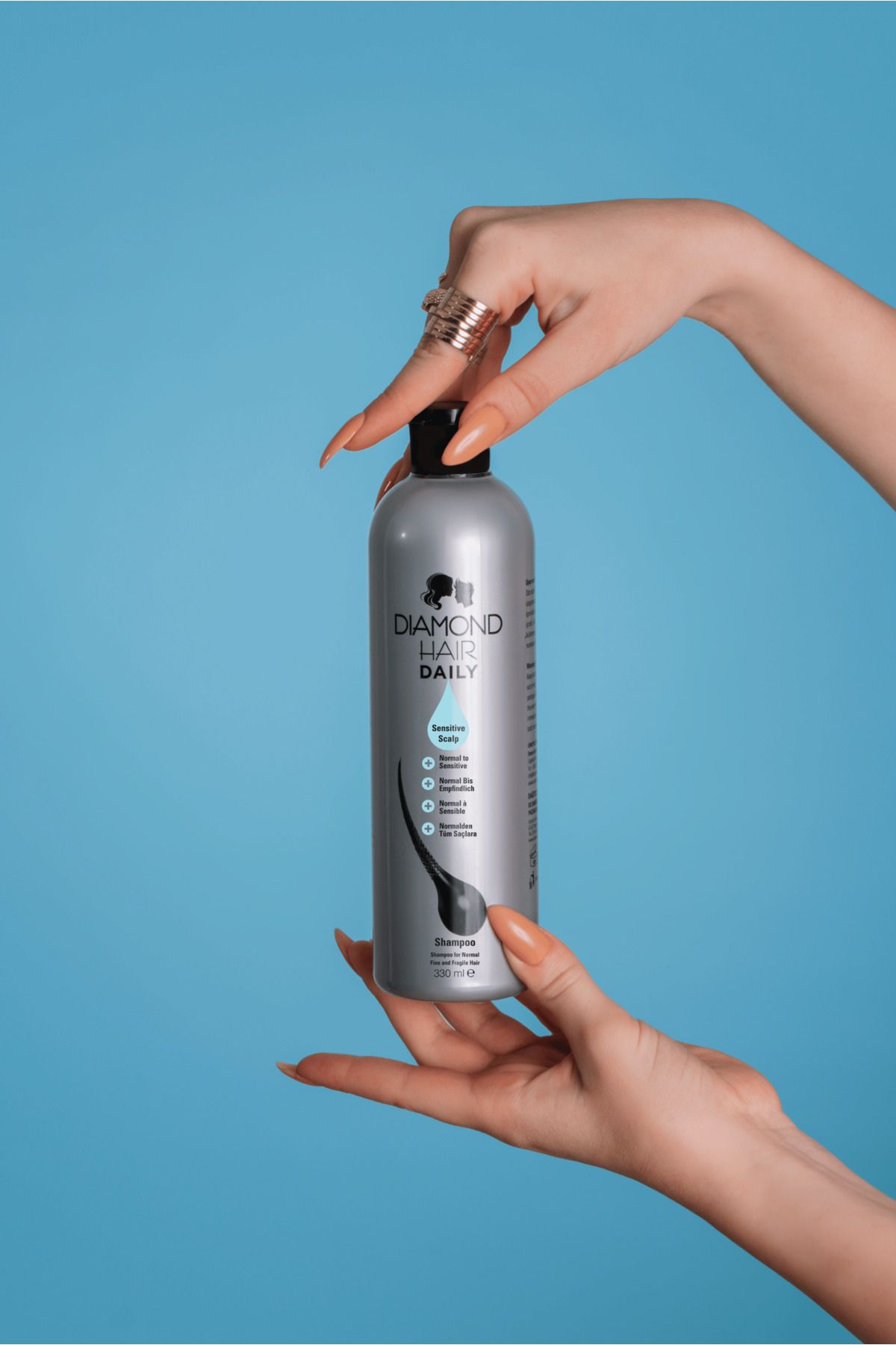 شامپو حجم دهنده موهای حساس و نازک DIAMOND HAIR حجم 330 ml