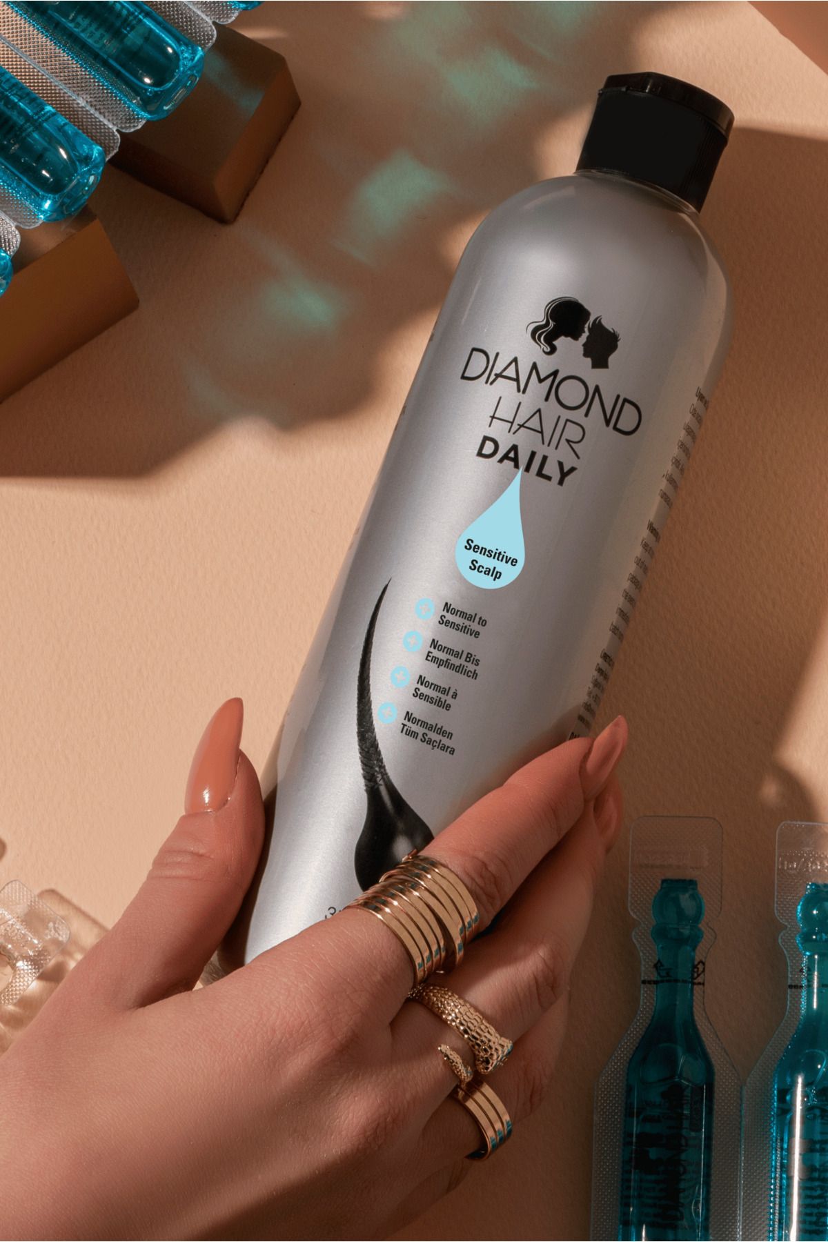 شامپو حجم دهنده موهای حساس و نازک DIAMOND HAIR حجم 330 ml - Image 3