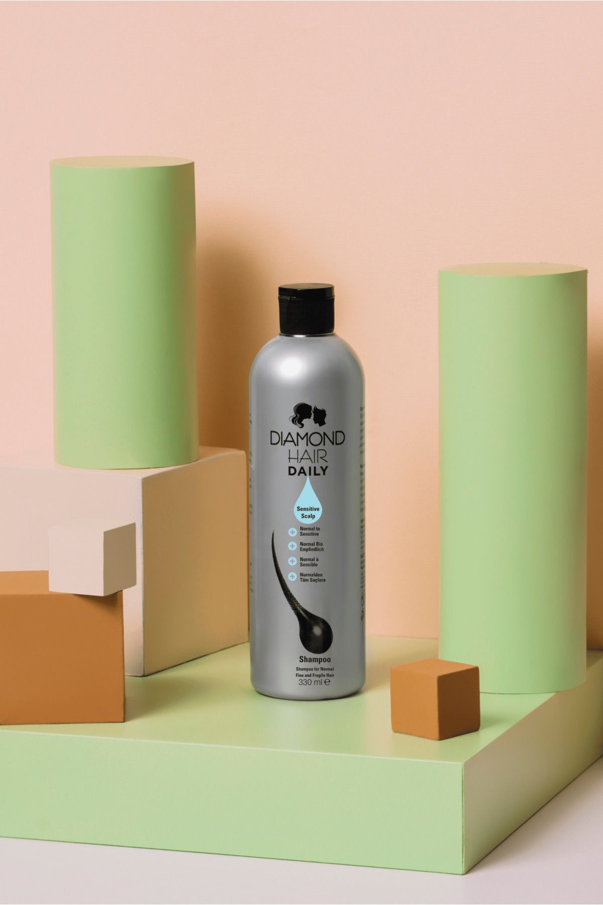 شامپو حجم دهنده موهای حساس و نازک DIAMOND HAIR حجم 330 ml - Image 4