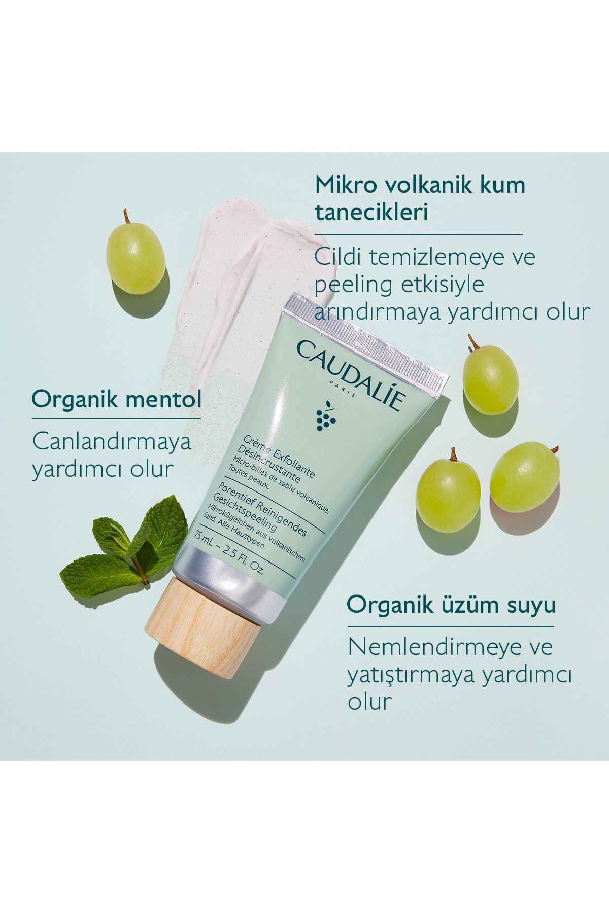 پیلینگ لایه بردار صورت Caudalie حجم 75 ml