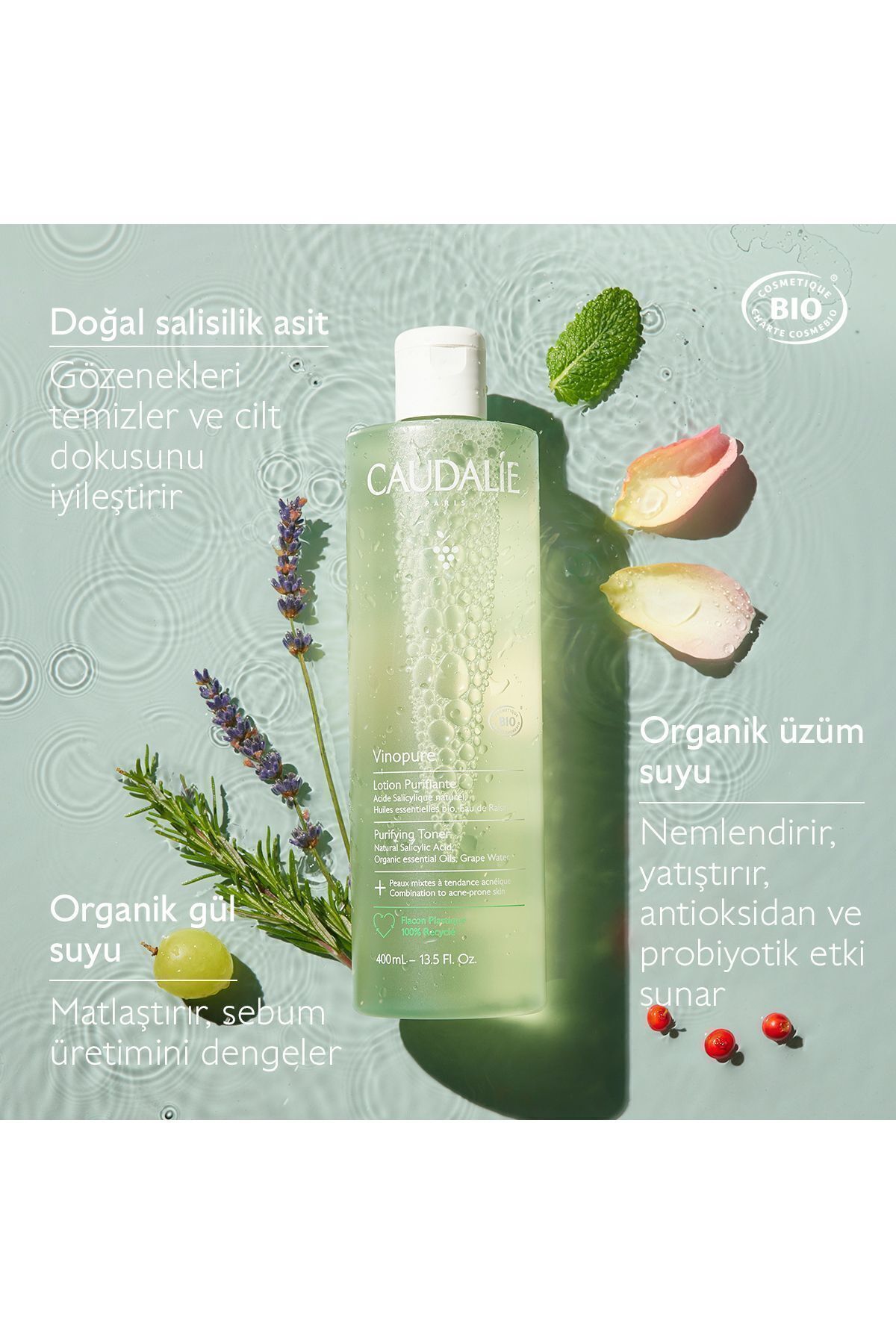تونیک پوست Caudalie حجم 400 ml