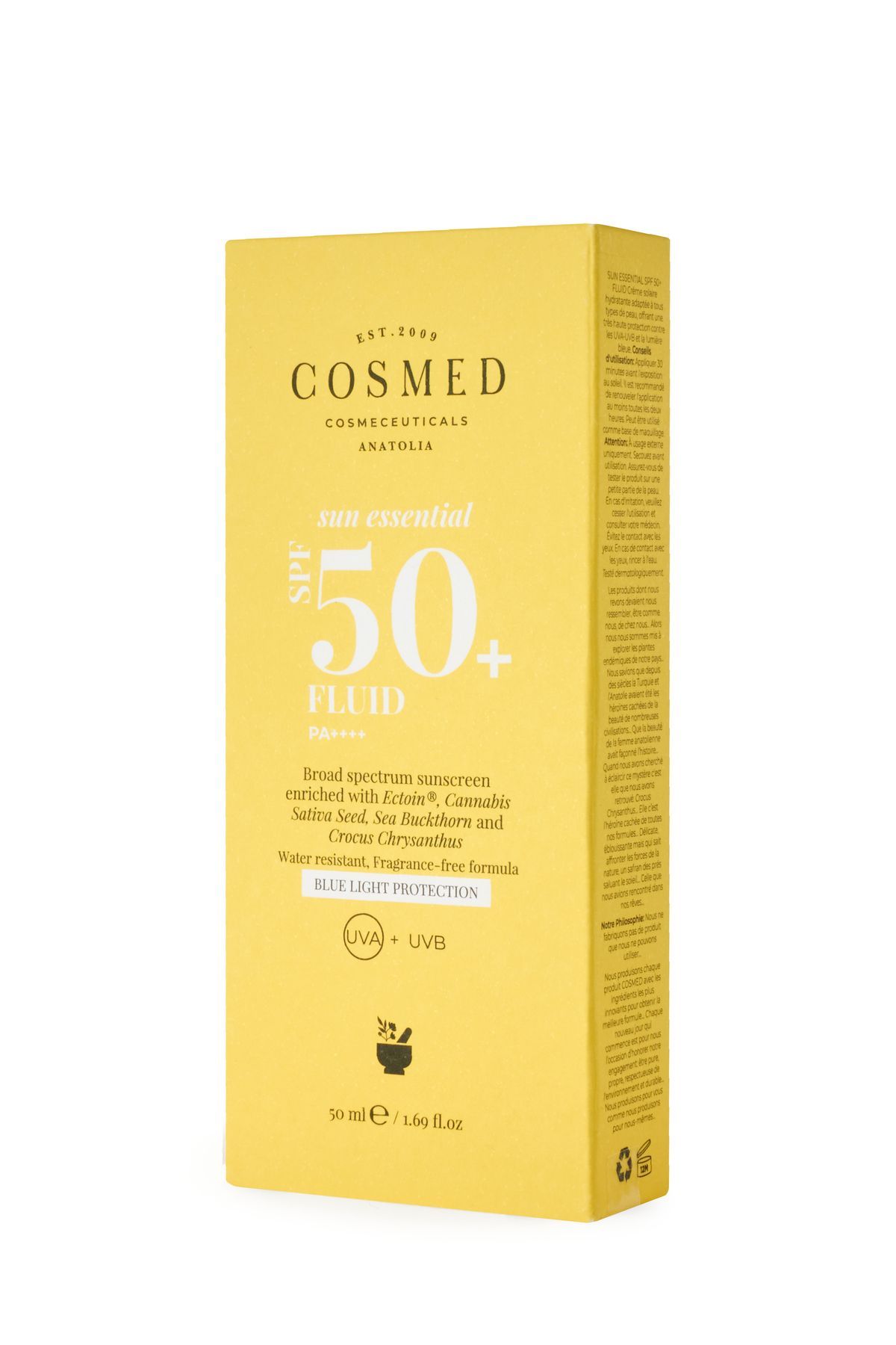 ضد آفتاب Spf +50 مناسب انواع پوست COSMED حجم 50 ml