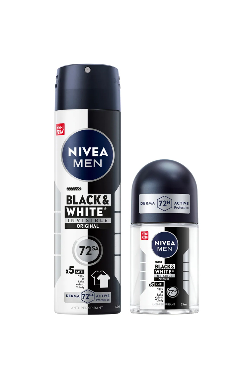 اسپری دئودورانت مردانه و مینی رول NIVEA - بسته ۲ عددی
