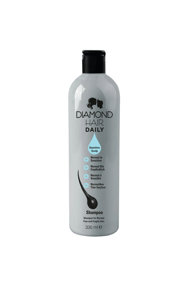 شامپو حجم دهنده موهای حساس و نازک DIAMOND HAIR حجم 330 ml