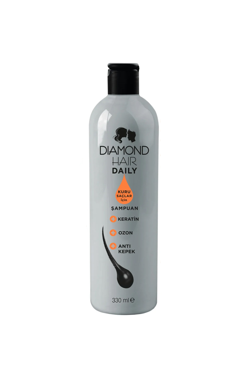 شامپو ضد شوره و ضد ریزش موهای خشک DIAMOND HAIR حجم 330 ml