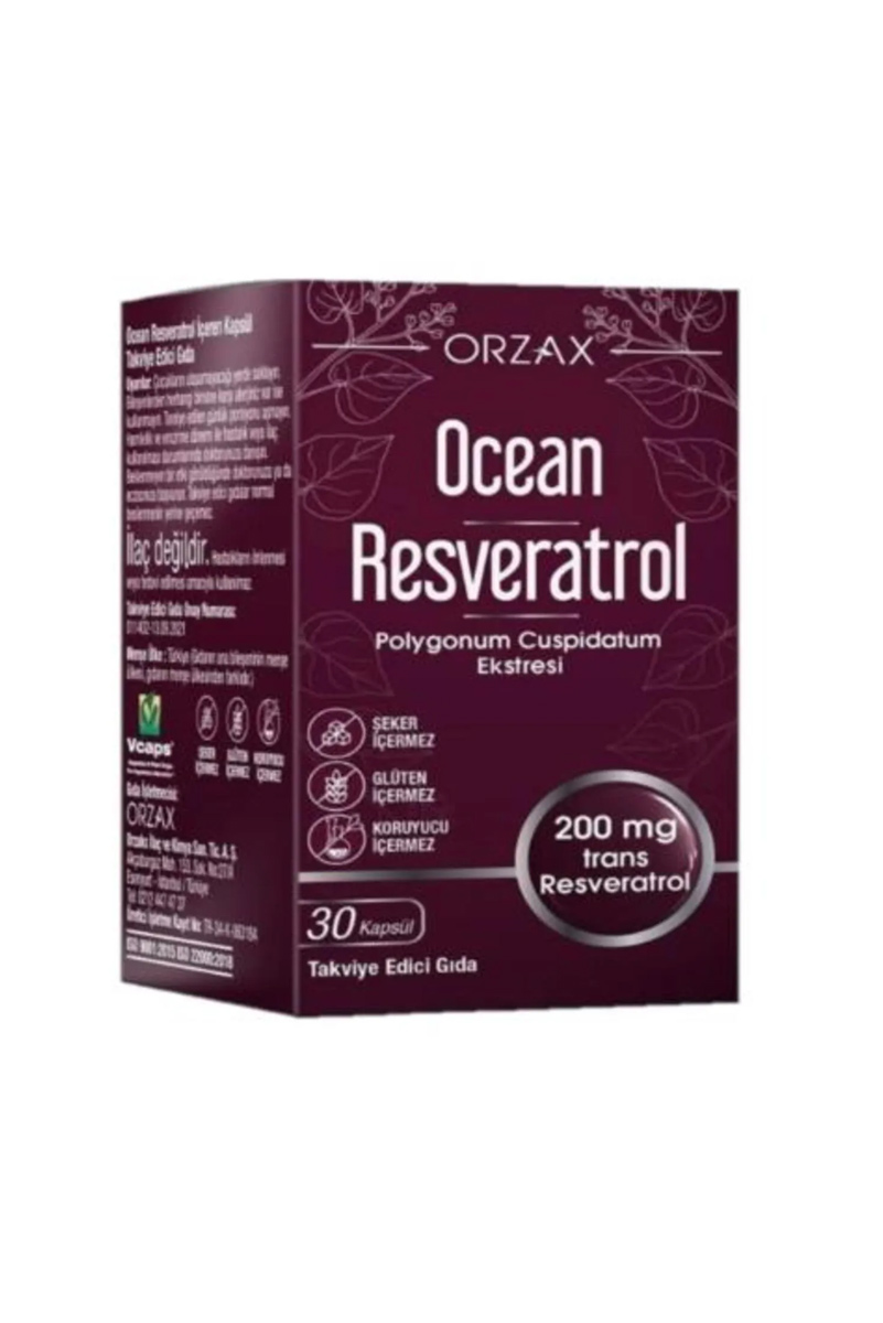 کپسول رزوراترول حمایت از سلامت قلب و عروق Ocean - بسته 30 عددی