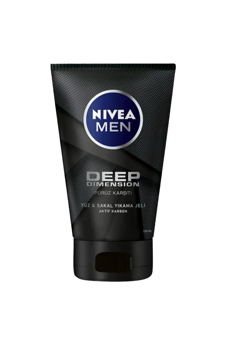 ژل پاک کننده کربن فعال صورت و ریش مردانه NIVEA حجم 100 ml
