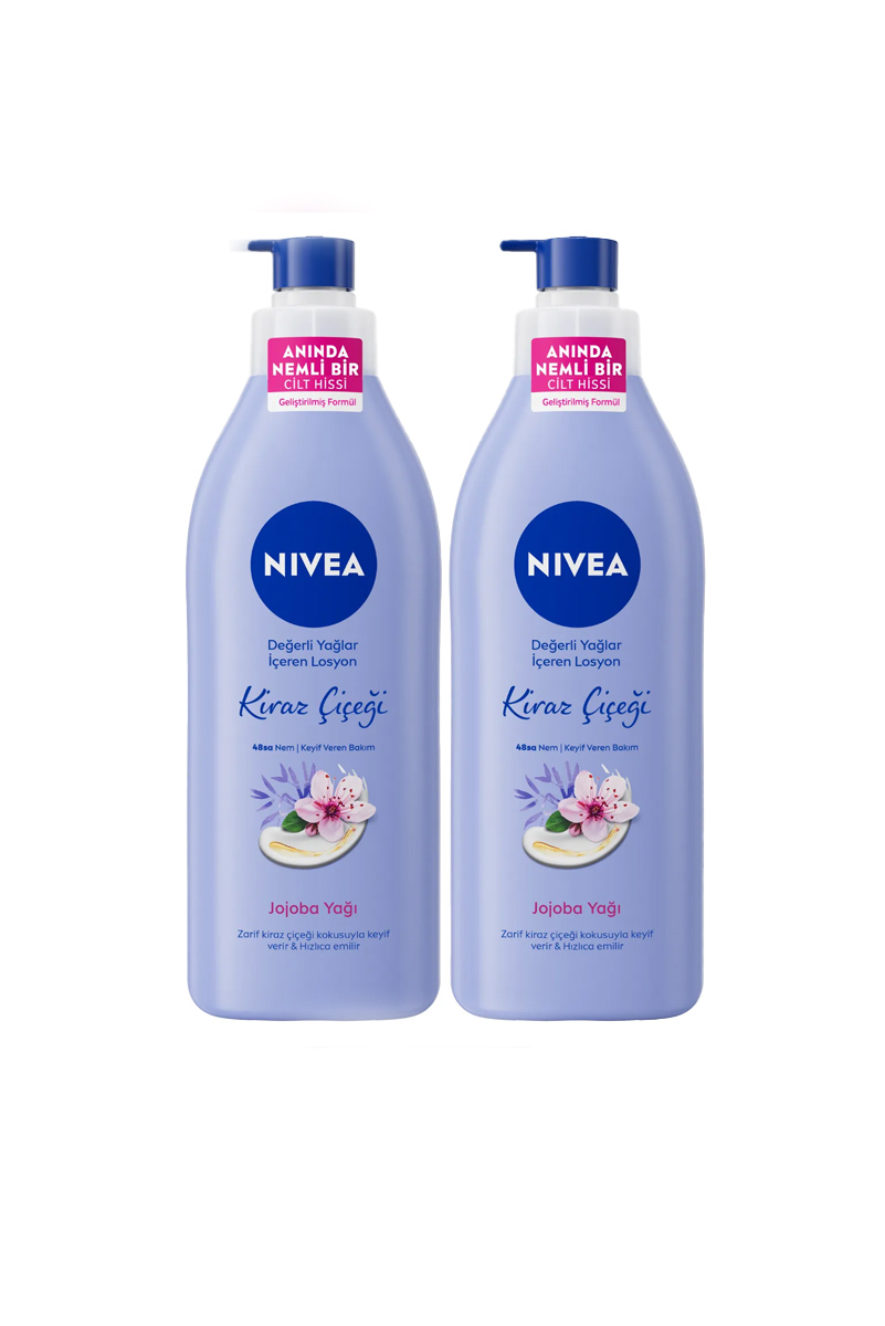 لوسیون بدن مرطوب کننده شکوفه گیلاس و روغن جوجوبا NIVEA - بسته 2 عددی
