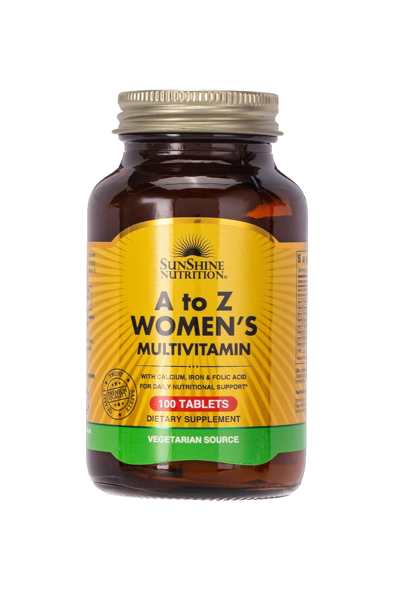 مولتی ویتامین زنانه A to Z برند Sunshine Nutrition  - بسته ۱۰۰ عددی