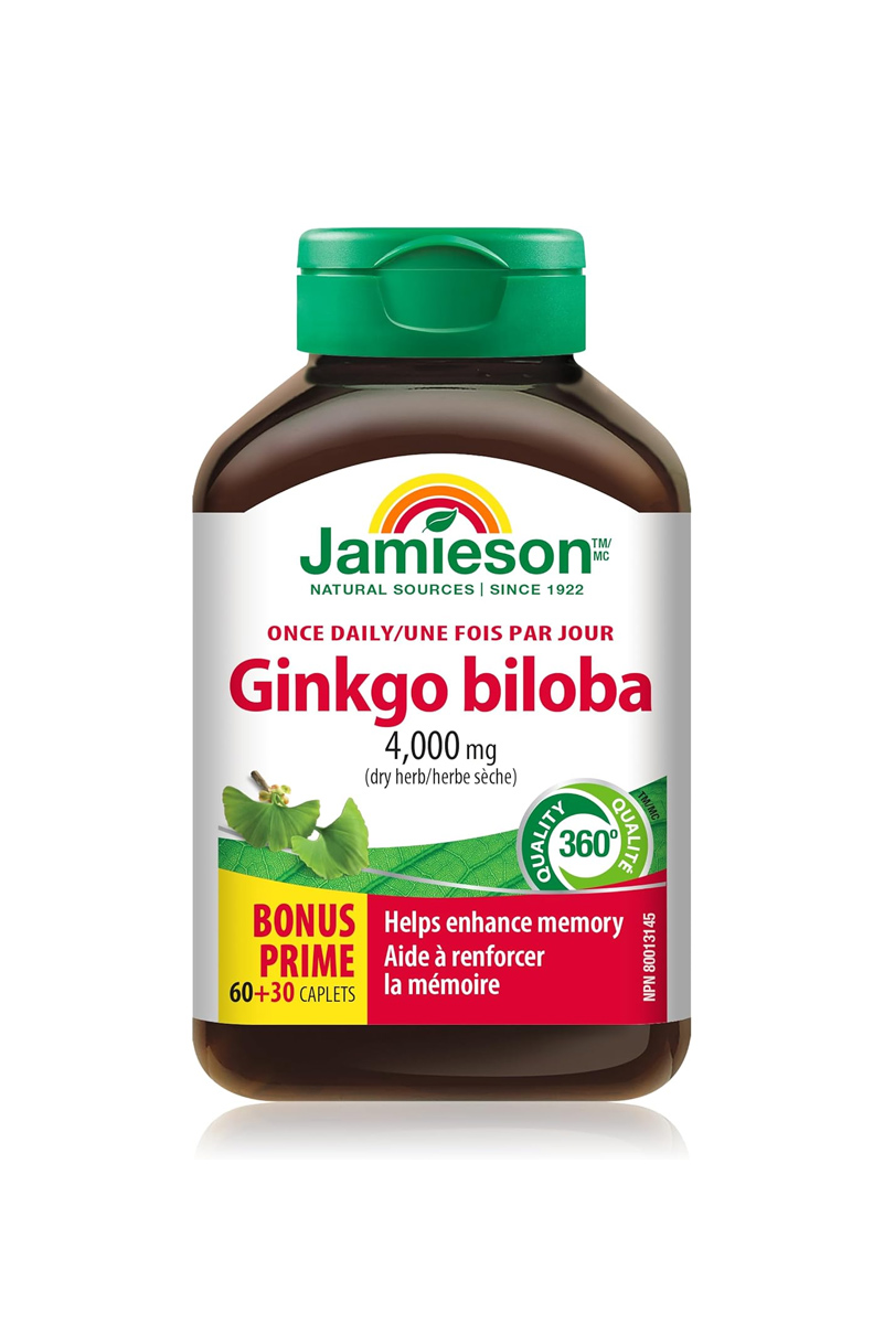 قرص جینکو بیلوبا ۴۰۰۰ میلی‌گرم Jamieson – بسته 90 عددی