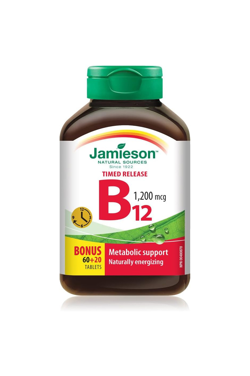 قرص ویتامین B12 (کوبالامین) Jamieson - بسته 80 عددی