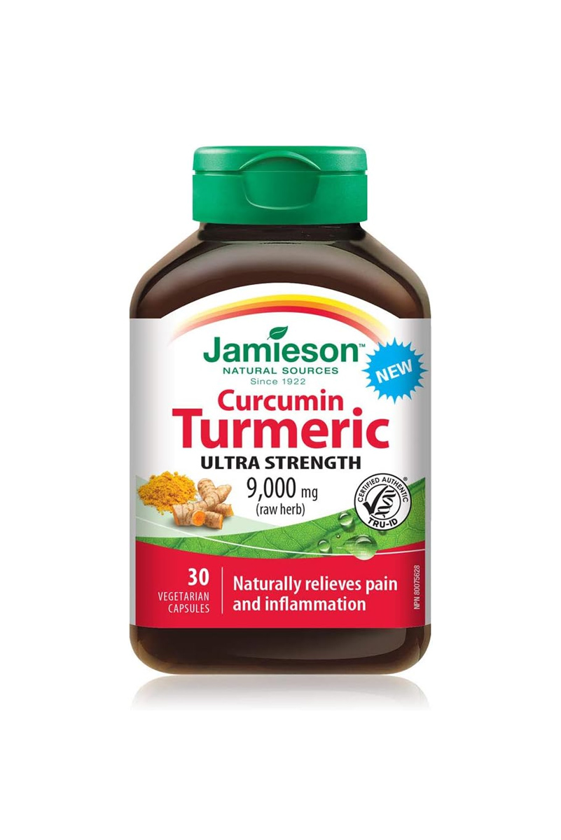 کپسول کورکومین (زردچوبه) مقدار ۹۰۰۰ میلی‌گرم Jamieson - بسته 30 عددی