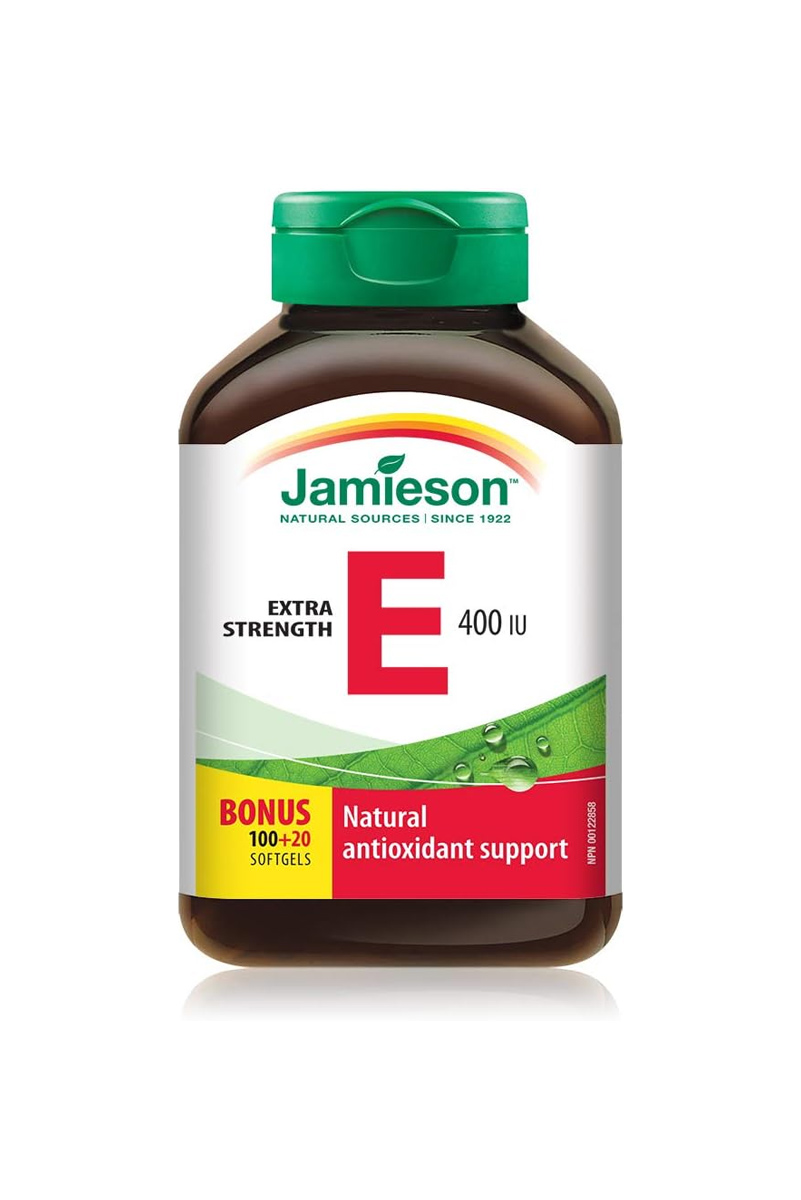 سافت ژل ویتامین E مقدار 400 IU برند Jamieson - بسته 120 عددی