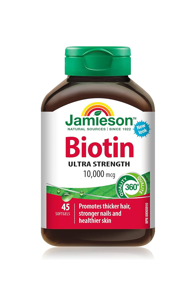 سافت ژل بیوتین مقدار 10000 میکروگرم Jamieson - بسته 45 عددی