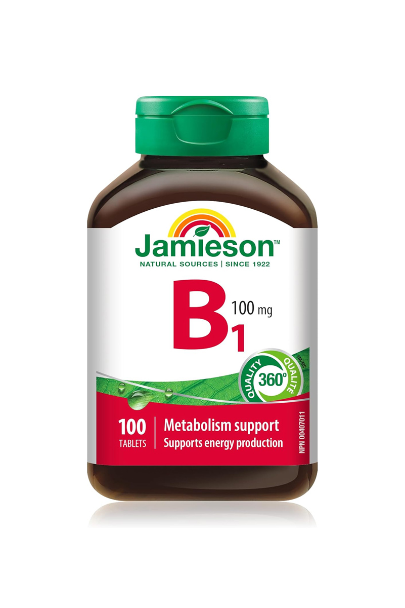 قرص ویتامین B1 (تیامین) ۱۰۰ میلی‌گرم Jamieson - بسته 100 عددی