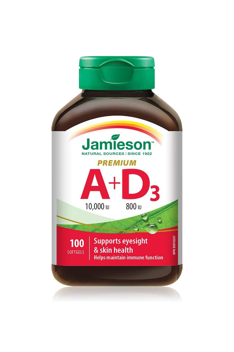 سافت ژل ویتامین A و D3 برند Jamieson - بسته 100 عددی