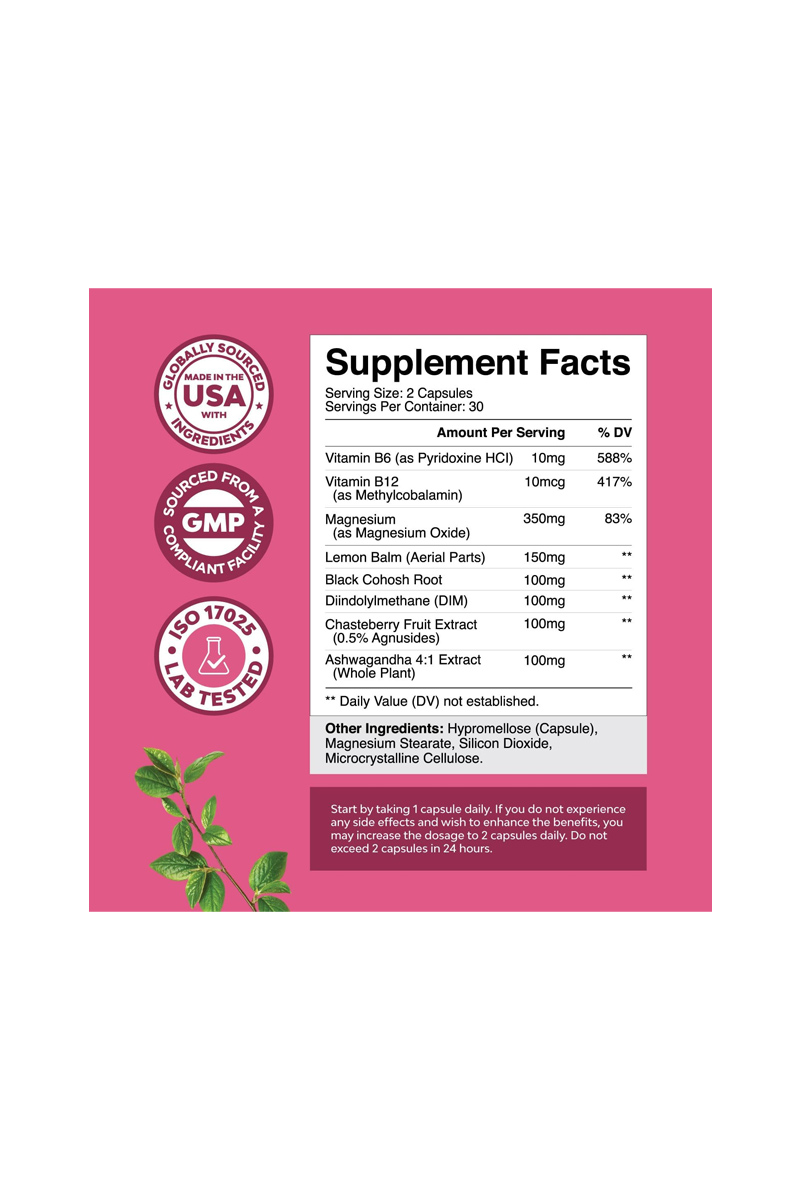 مکمل گیاهی کاهش علائم پیش از قاعدگی Natures Craft - بسته ۶۰ عددی