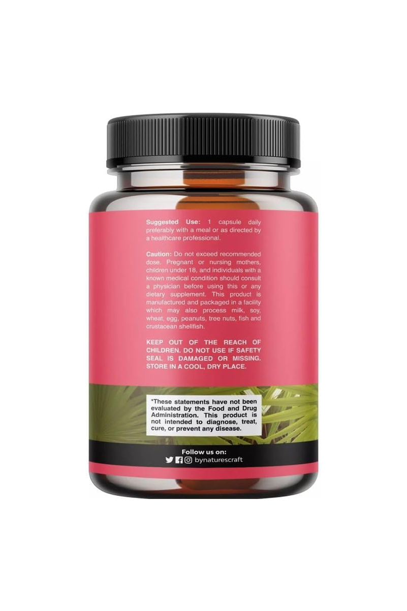 مکمل گیاهی رشد مو بانوان ساو پالمتو Natures Craft - بسته 100 عددی