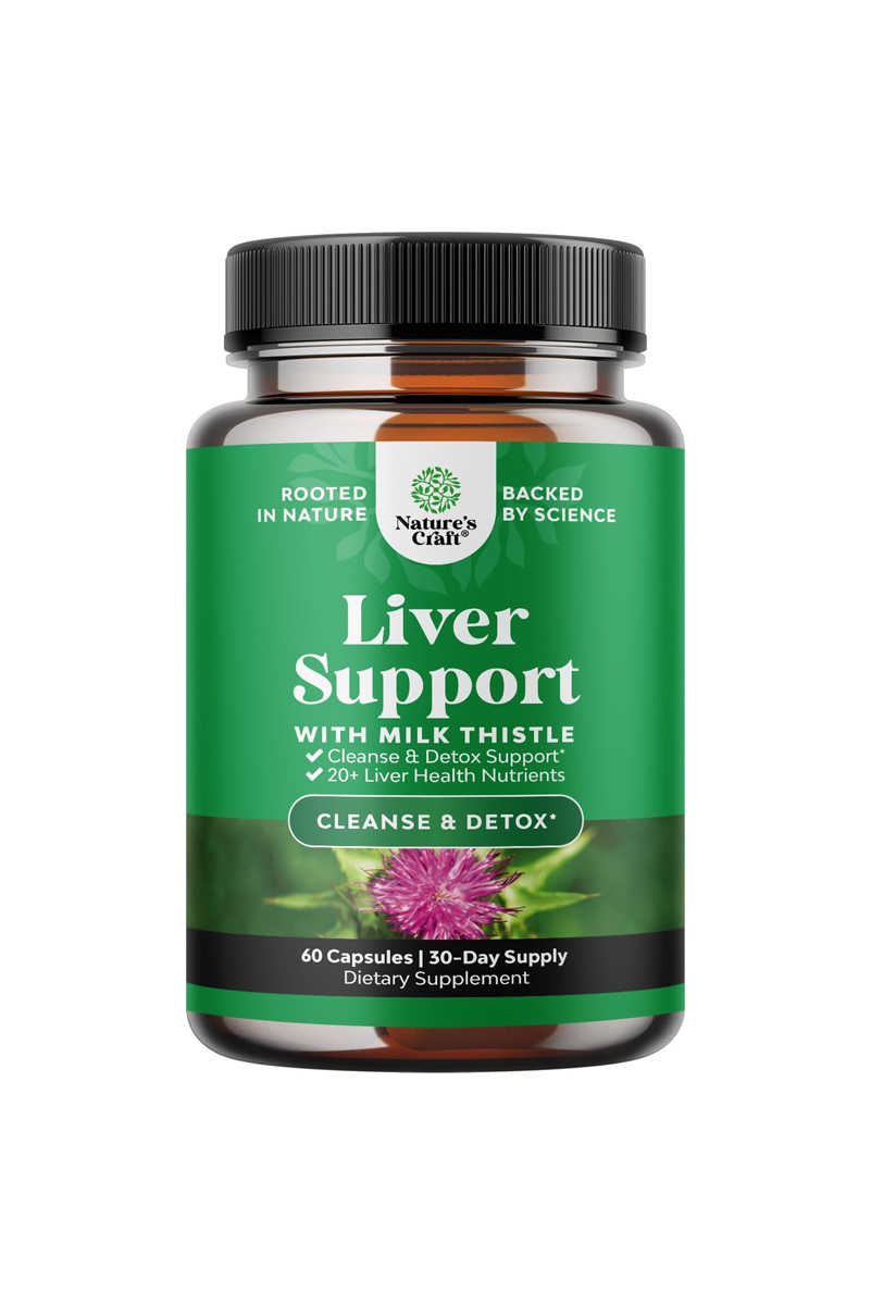 کپسول گیاهی Liver-Support برند Natures Craft - بسته 60 عددی