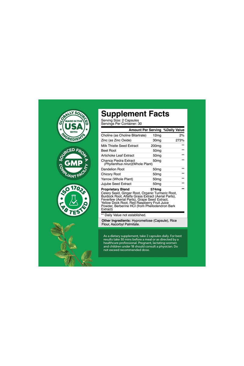 کپسول گیاهی Liver-Support برند Natures Craft - بسته 60 عددی