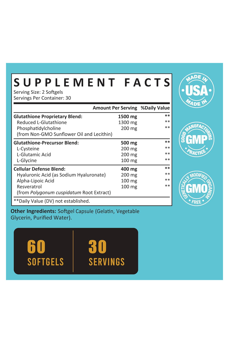 کپسول Liposomal Glutathione برند Zeylamum - بسته ۶۰ عددی
