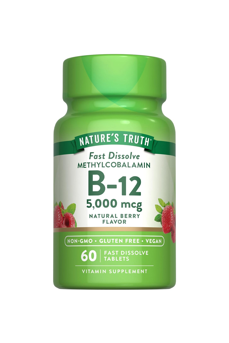 قرص ویتامین B12 مقدار 5000 میکروگرم Nature's Truth - بسته ۶۰ عددی