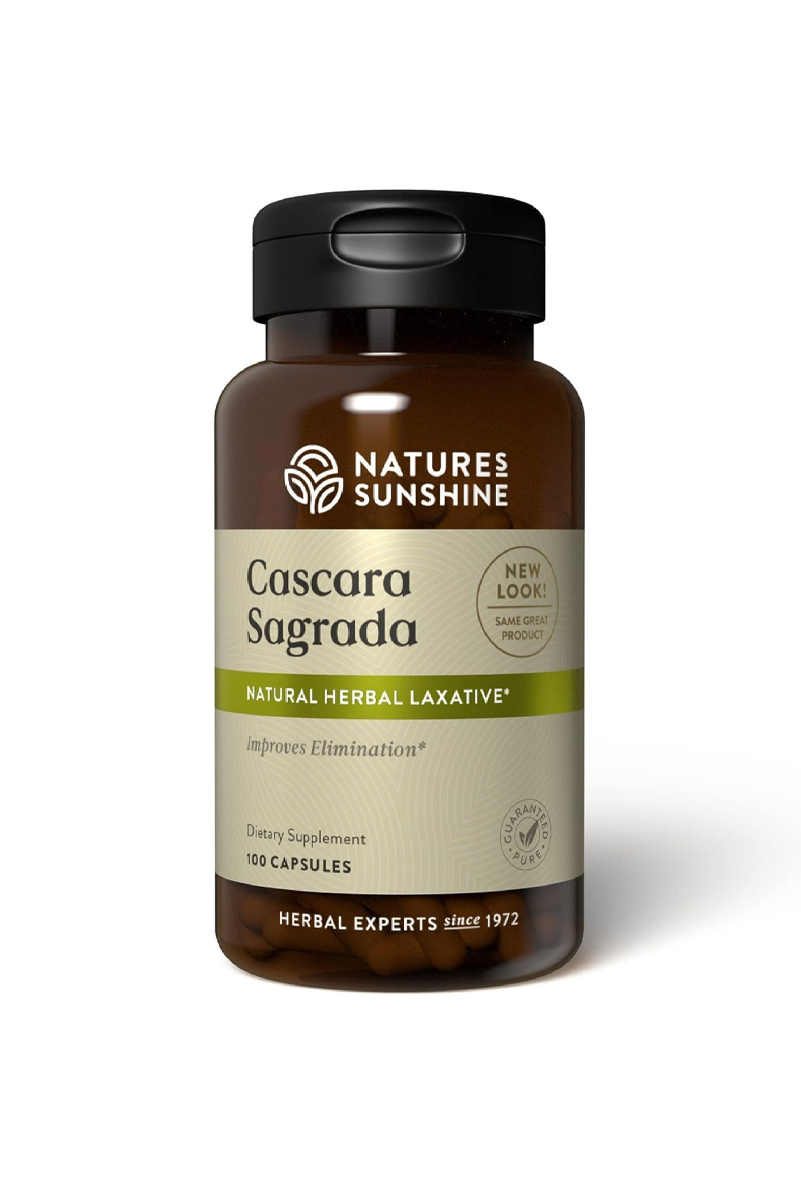 کپسول ملین Cascara Sagrada برند Nature's Sunshine - بسته ۱0۰ عددی