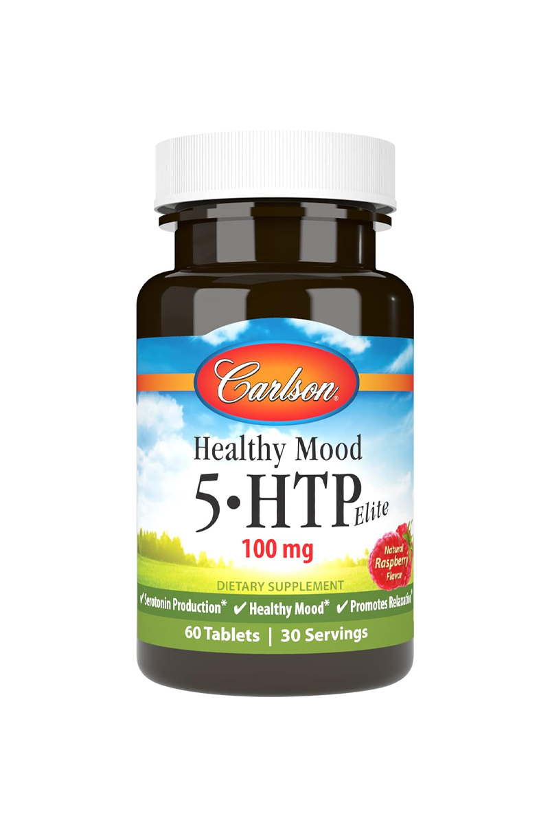 قرص جویدنی بهبود خلق‌ و خو 5-HTP برند Carlson - بسته ۶0 عددی