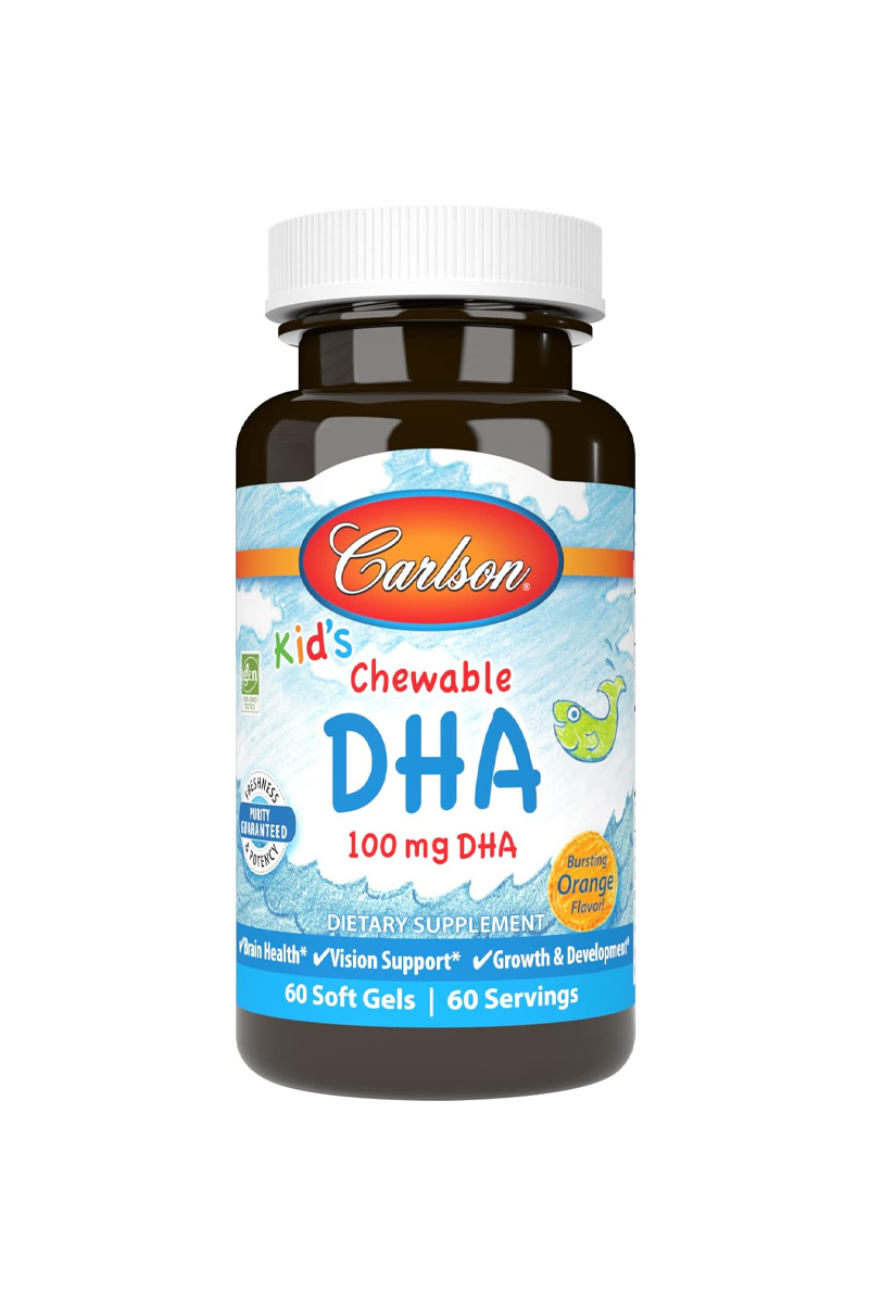 پاستیل جویدنی تقویت‌کننده هوش و بینایی کودکان Carlson - بسته 60 عددی