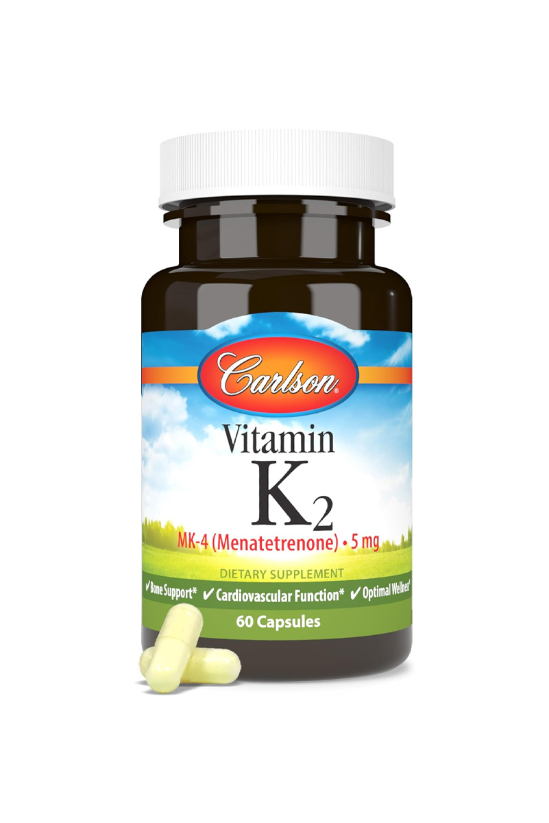 کپسول ویتامین K2 برند Carlson - بسته 60 عددی