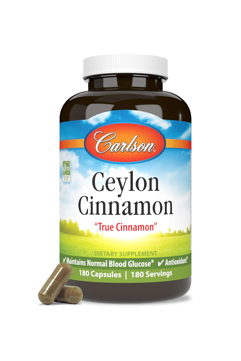 کپسول Ceylon Cinnamon برند Carlson - بسته ۱8۰ عددی