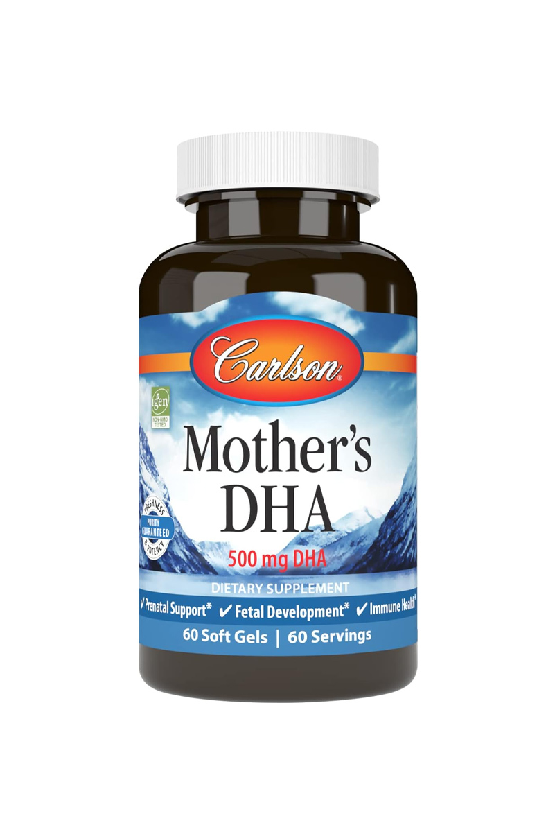 سافت‌ ژل حمایت از بارداری Mother's DHA برند Carlson - بسته 60 عددی