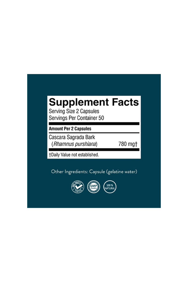 کپسول ملین Cascara Sagrada برند Nature's Sunshine - بسته ۱0۰ عددی