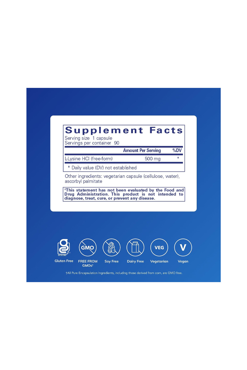 کپسول ال-لایزین Pure Encapsulations - بسته 90 عددی