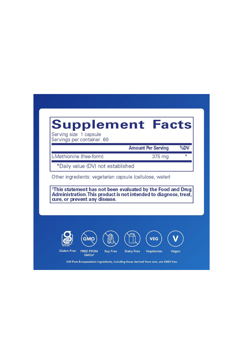 کپسول ال متیونین Pure Encapsulations - بسته 60 عددی