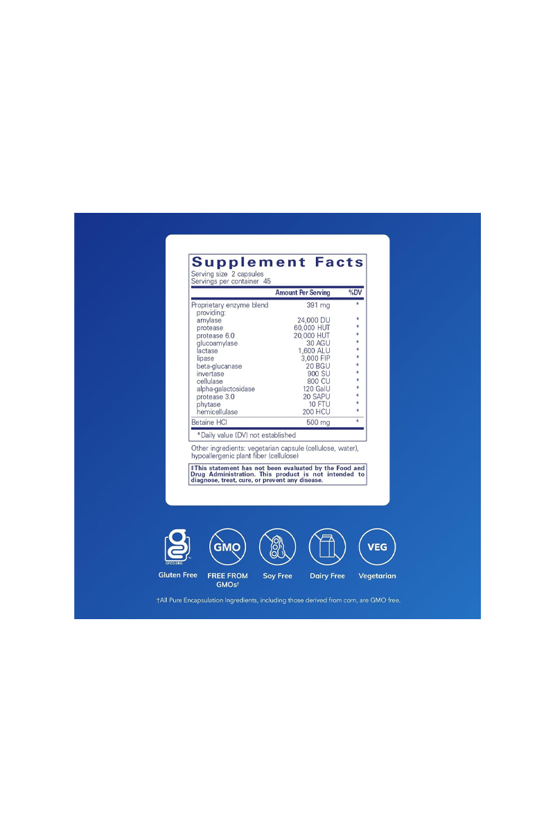 کپسول آنزیم‌ گوارشی Pure Encapsulations - بسته ۹۰ عددی