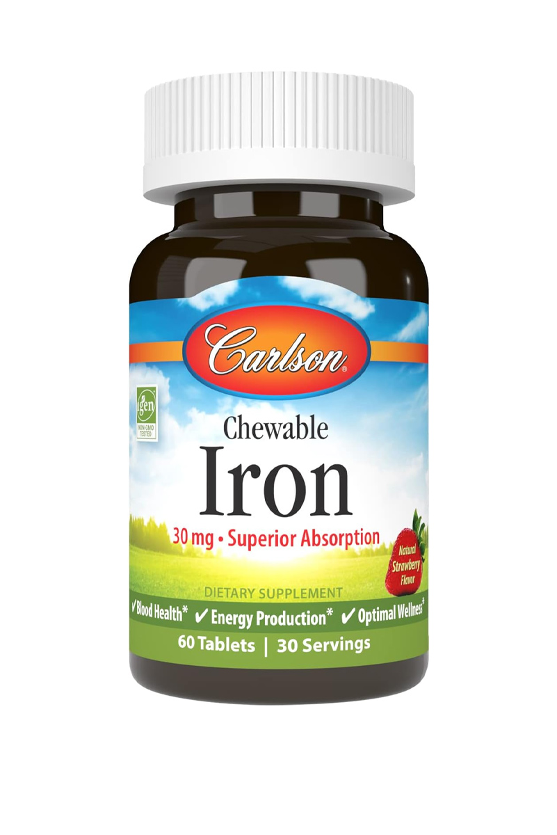 قرص جویدنی آهن Carlson - بسته ۶۰ عددی