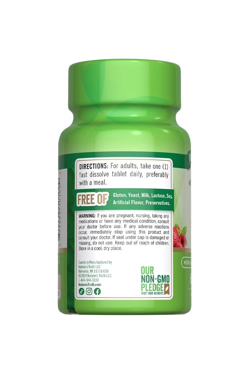 قرص ویتامین B12 مقدار 5000 میکروگرم Nature's Truth - بسته ۶۰ عددی