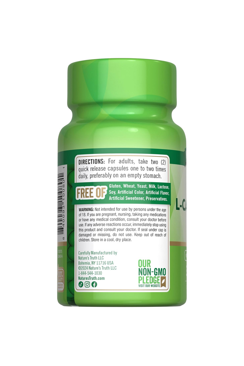 کپسول Acetyl L-Carnitine Hcl برند Nature's Truth - بسته ۳۰ عددی