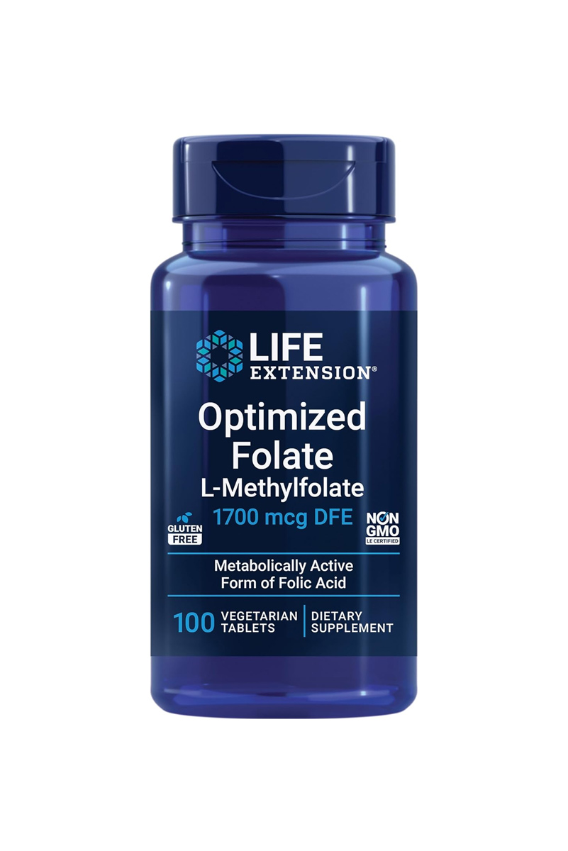 قرص ال-متیل‌ فولات Life Extension - بسته 100 عددی
