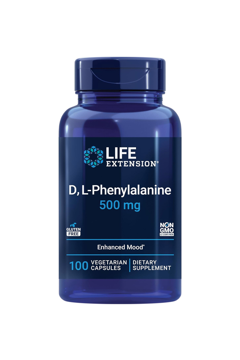 کپسول دی-ال فنیل‌ آلانین Life Extension - بسته 100 عددی