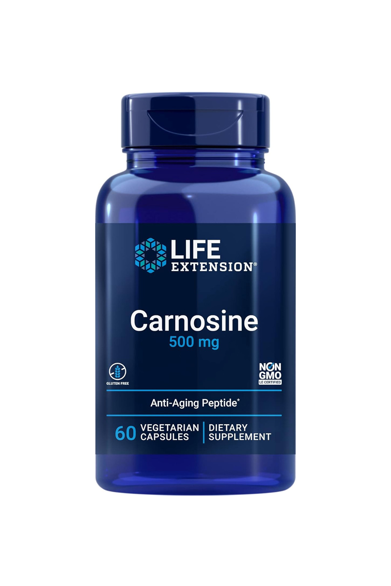 کپسول کارنوزین ۵۰۰ میلی‌گرم Life Extension - بسته ۶۰ عددی