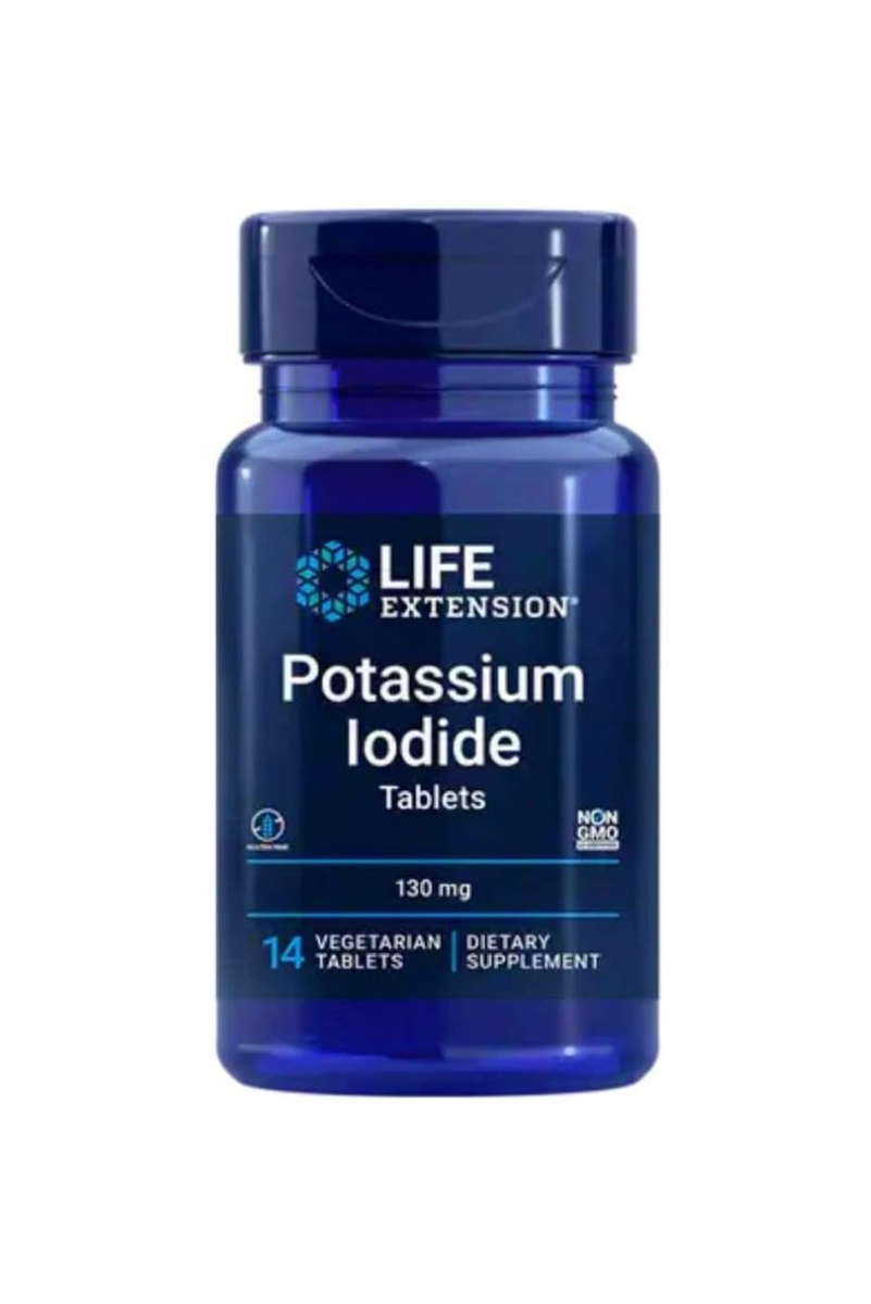 قرص ید پتاسیم حمایت از عملکرد طبیعی تیروئید Life Extension - بسته 14 عددی