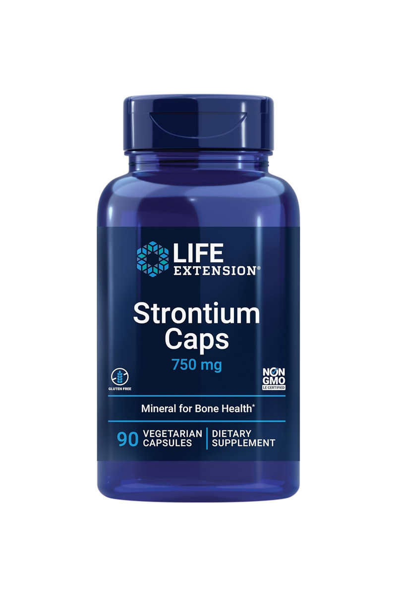کپسول استرانسیوم ۷۵۰ میلی‌گرم Life Extension - بسته 9۰ عددی