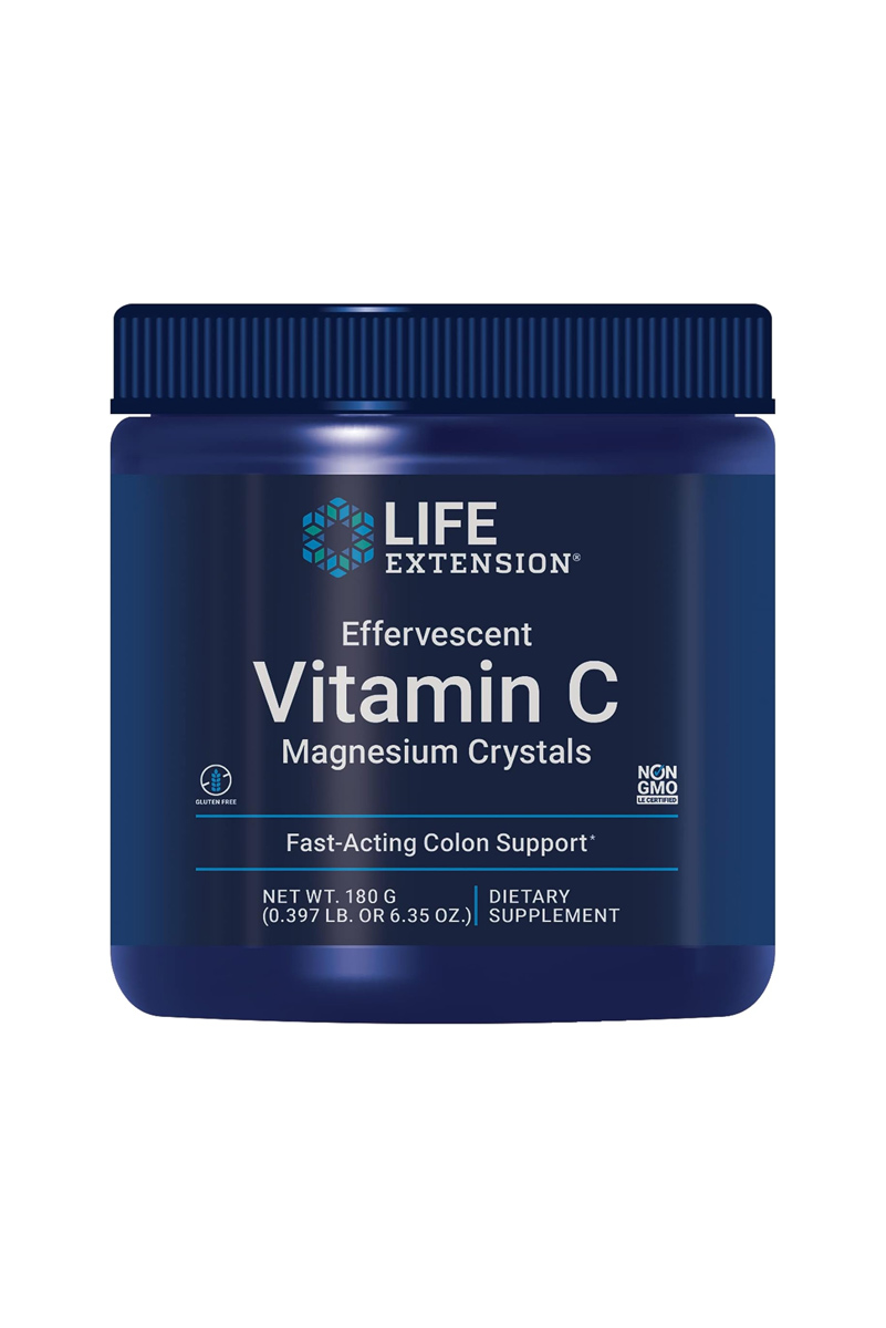 کریستال جوشان ویتامین C و منیزیم Life Extension - حجم ۱۸۰ گرم