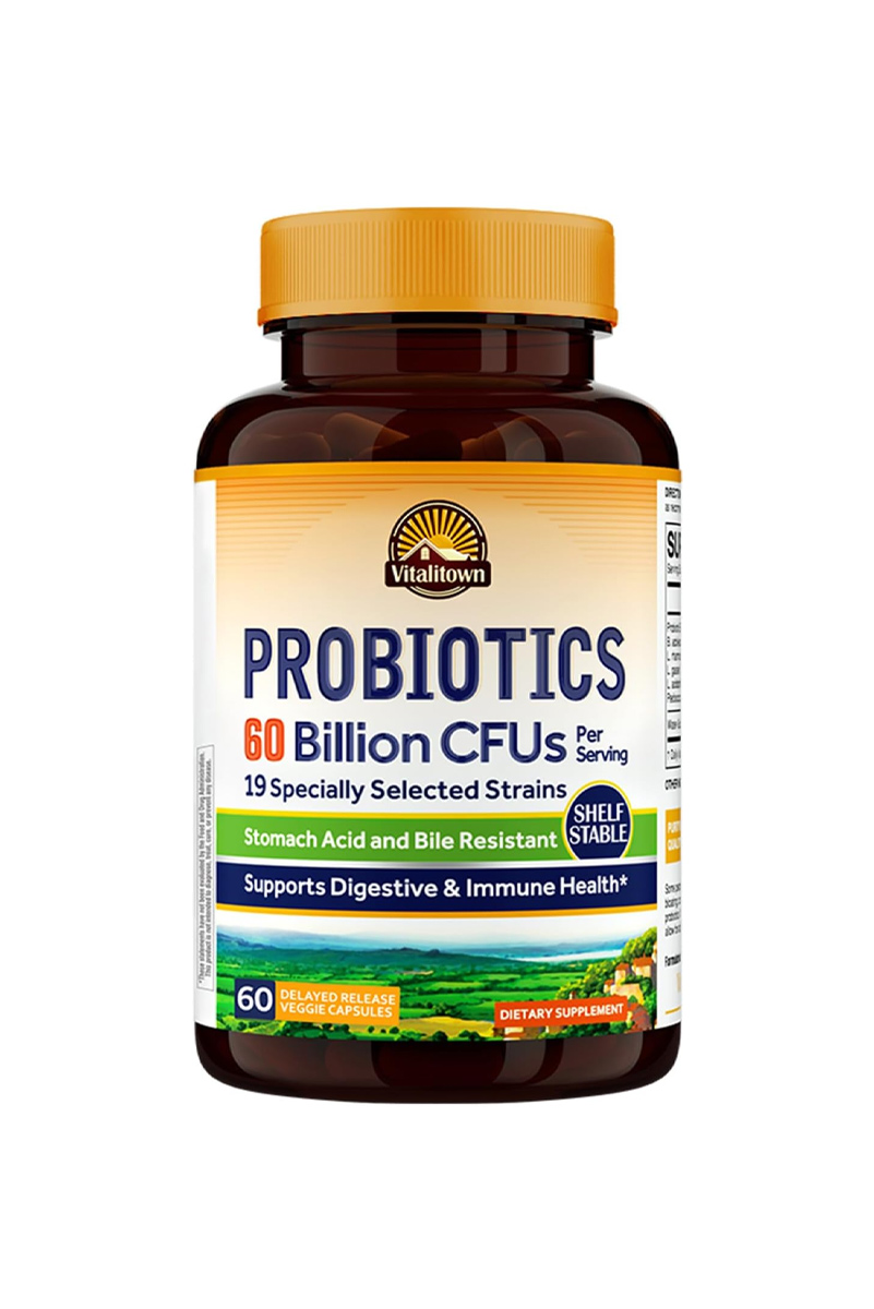 کپسول پروبیوتیک و پری‌بیوتیک Vitalitown - بسته 60 عددی