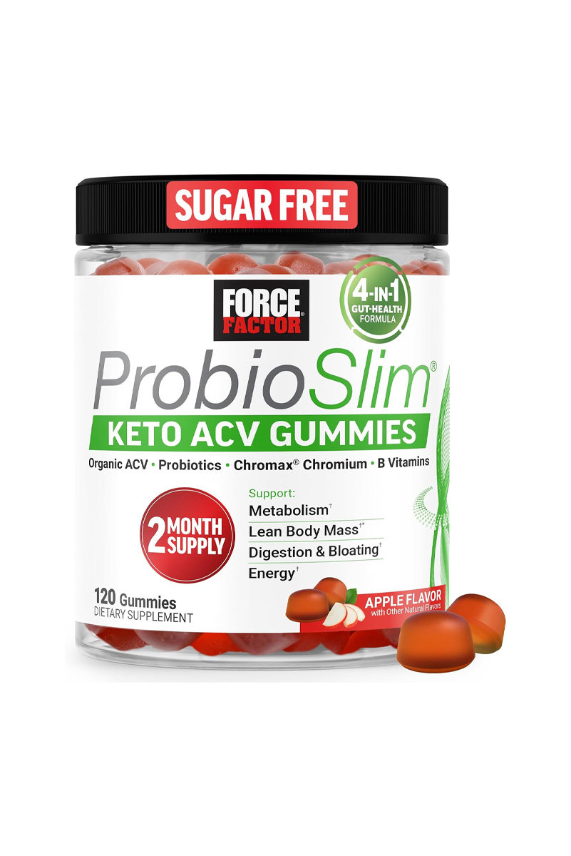 پاستیل پروبیوتیک سرکه سیب Force Factor - بسته 120 عددی