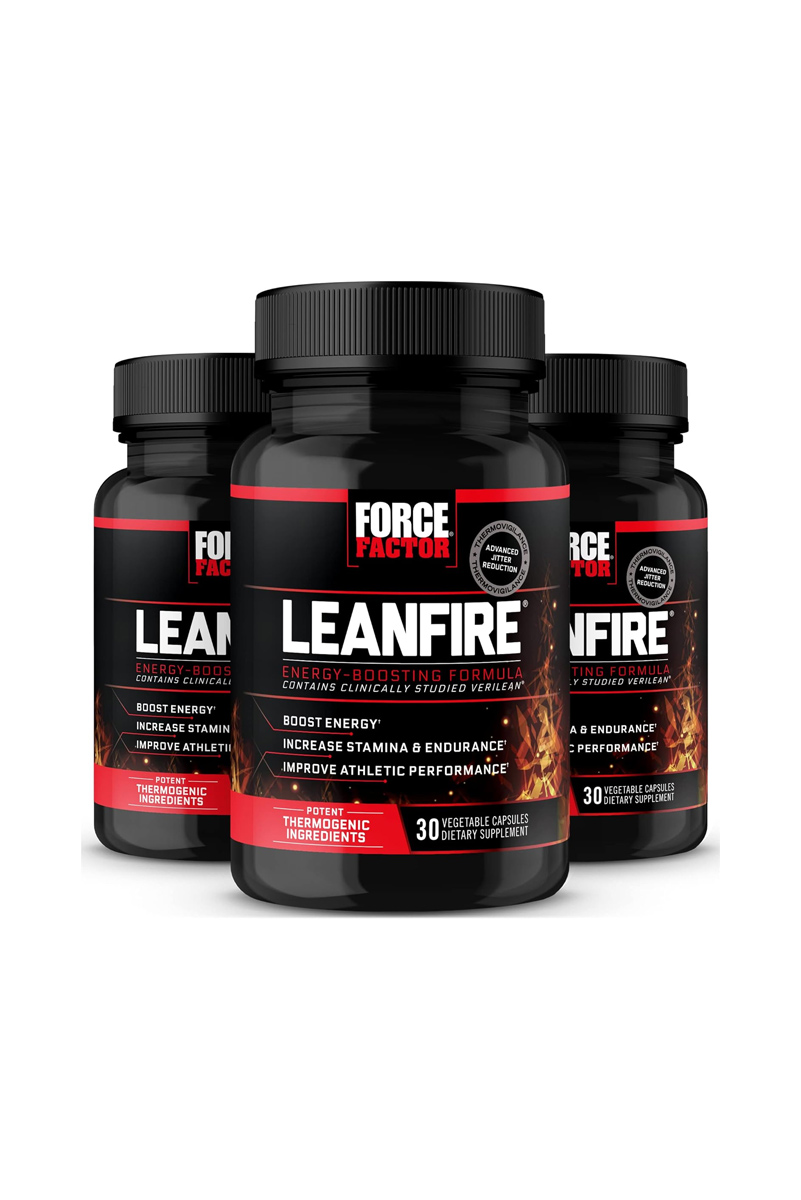 کپسول پیش‌ ورزش انرژی‌ زای کافئین و چای سبز Force Factor - پک ۳ عددی