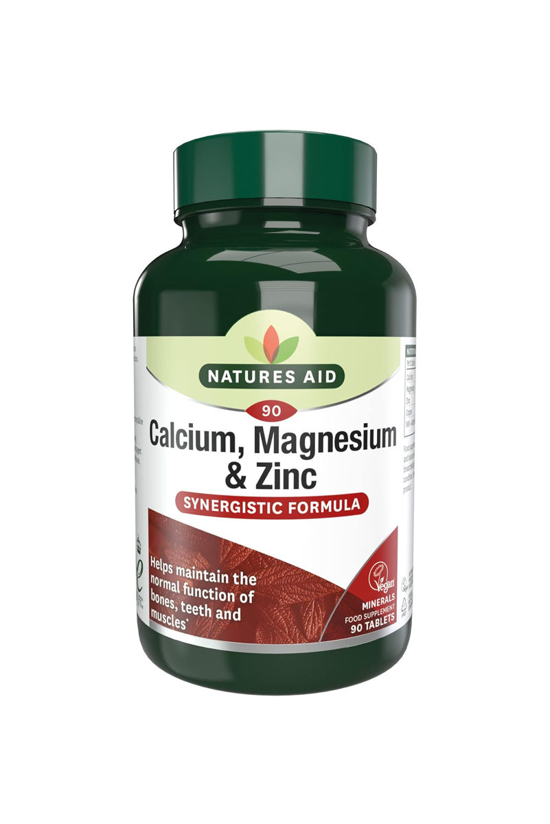 قرص کلسیم، منیزیم و زینک Natures Aid - بسته 90 عددی